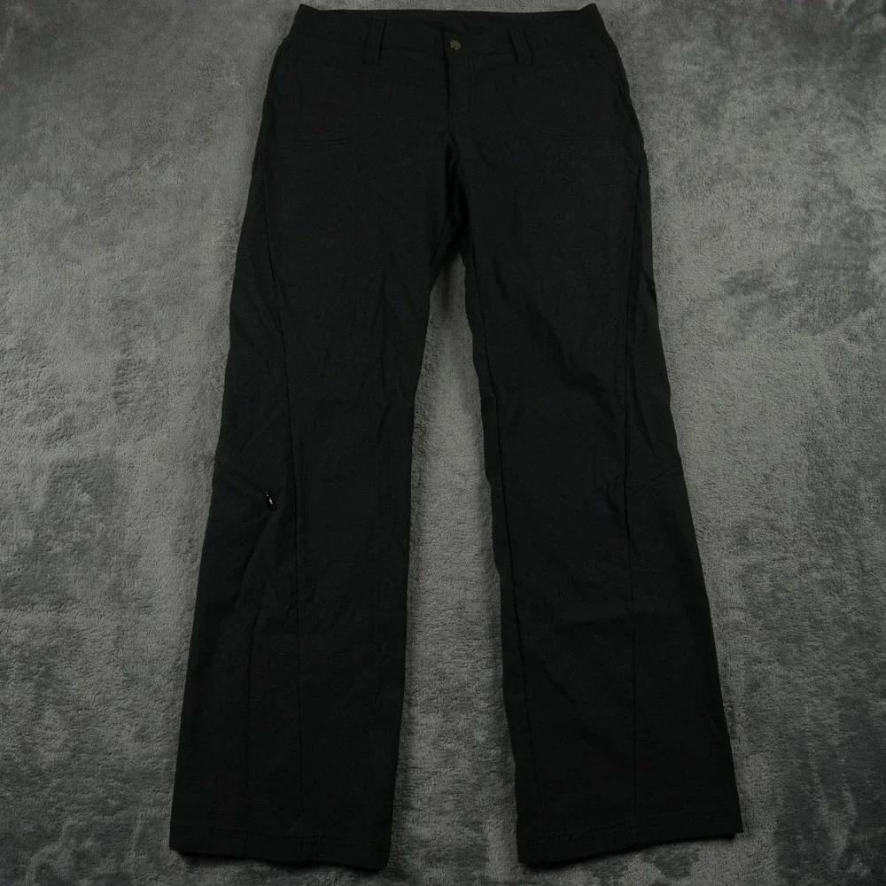 Athleta Trekkie‎ Hike Pants Women 6 Black Hiking Outdoor Technical Straight Leg